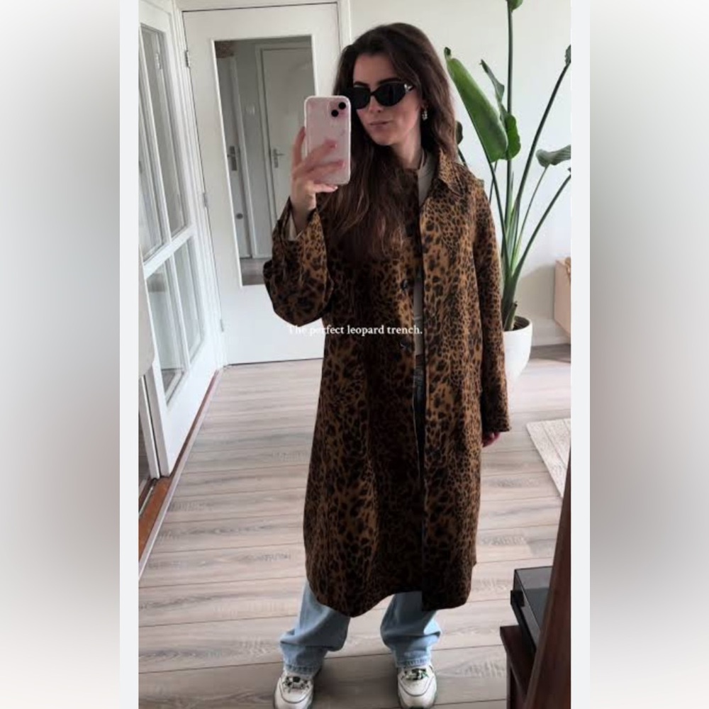 Zara Women's Leopard Duster Coat Zara Collection - Picture 2 of 8